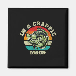 Íman Engraçado Em Um Humor Crappie Retro Pesca Sarcásti