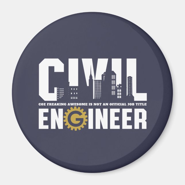 Íman Engraçado Engenheiro de Engenharia Civil (Frente)