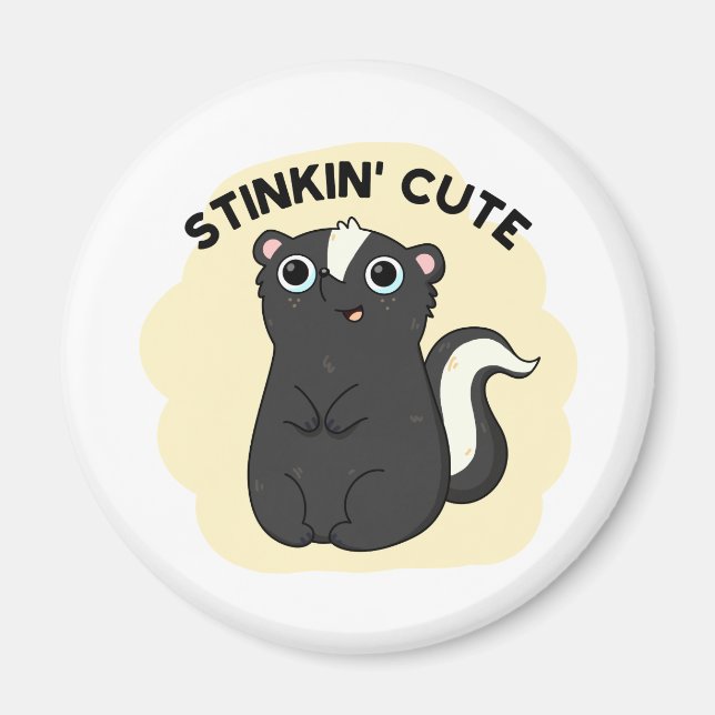 Íman Engraçado Engraçado Adorável Skunk Pun (Frente)