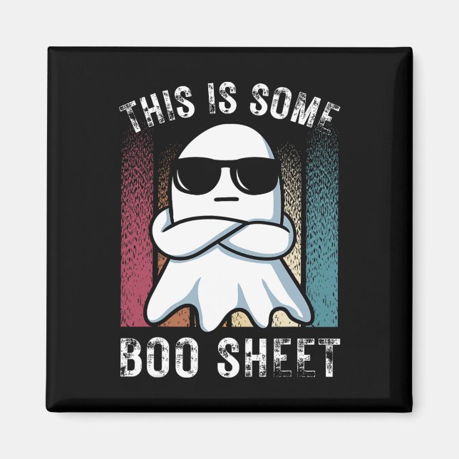 Íman Engraçado Este É Um Retrô De Halloween Do Fantasma (Frente)
