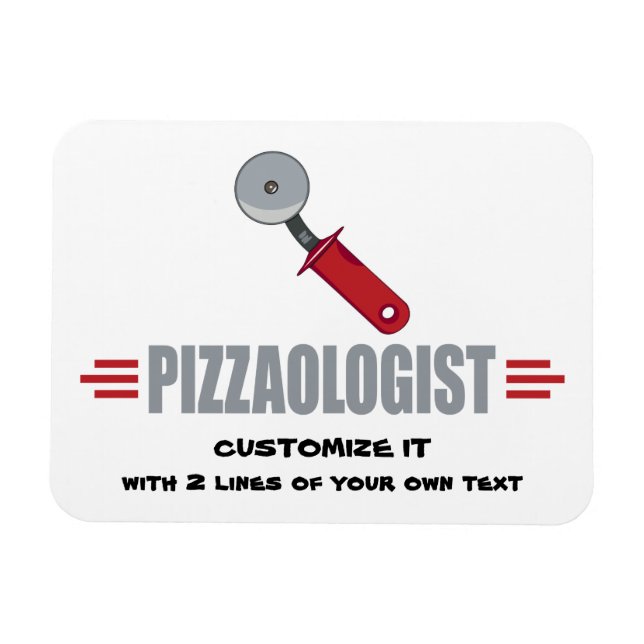 Íman Engraçado Eu Adoro Pizza (Horizontal)