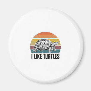 Íman Engraçado Eu Gosto de Tartarugas Camiseta Desenho
