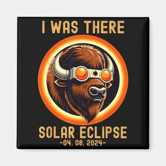 Íman Engraçado Eu Lá Eclipse Solar Total Vintage (Frente)