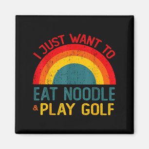 Íman Engraçado, eu só quero comer macarrão e jogar golf