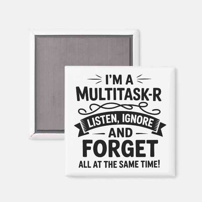 Íman Engraçado Eu Sou Multitarefa Dizendo Vida de Mãe P (Front/Back)