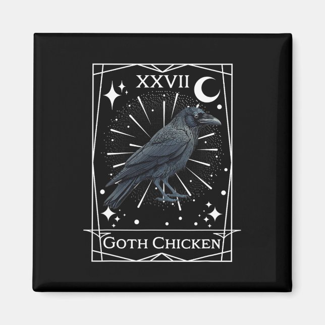 Íman Engraçado Fairycore Tarot Gothic Witchcraft Chicke (Frente)