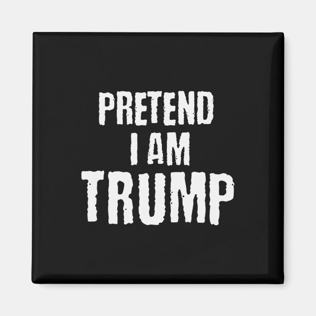 Íman Engraçado Fingir Eu Sou Trump Halloween Costu Polí (Frente)