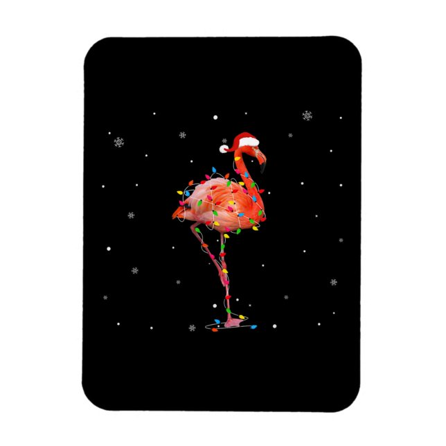 Íman Engraçado Flamingo Natal Leve Roupa Bonito Xmas (Vertical)
