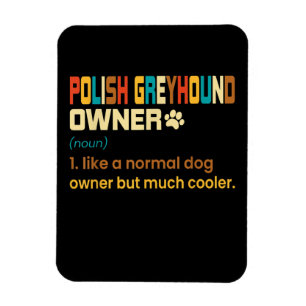 Íman Engraçado Galgo Polonês Vintage Retro Cachorro M
