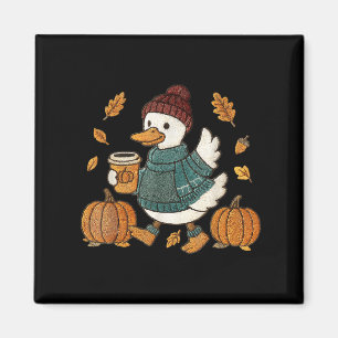Íman Engraçado Goose Pumpkin Ação de Graças outono Fall