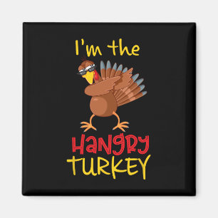 Íman Engraçado Hangry Turkey Matando a Família Thanksgi