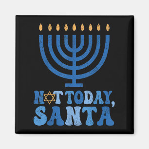 Íman Engraçado Hanukkah Hoje Não Papai noel Menorah Cha
