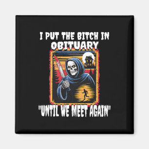 Íman Engraçado Horror Grim Reaper Costume Adultos T Cam