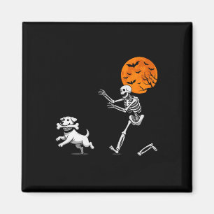 Íman Engraçado Humor Humor Halloween Skeleton perseguin