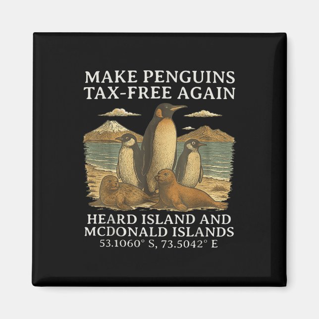 Íman Engraçado Humor Sarcástico Pinguim Torna Pinguim I (Frente)