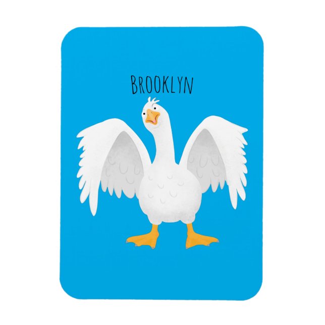 Íman Engraçado ilustração curiosa de desenho animado de (Vertical)