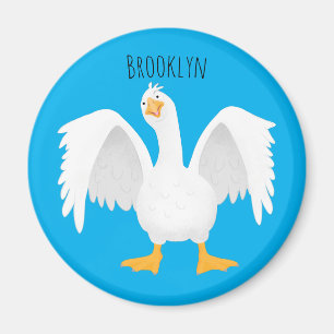 Íman Engraçado ilustração curiosa de desenho animado de