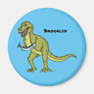 Íman Engraçado ilustração do dinossauro T rex