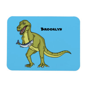 Íman Engraçado ilustração do dinossauro T rex