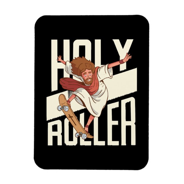 Íman Engraçado Jesus de Patins Holy Roller (Vertical)