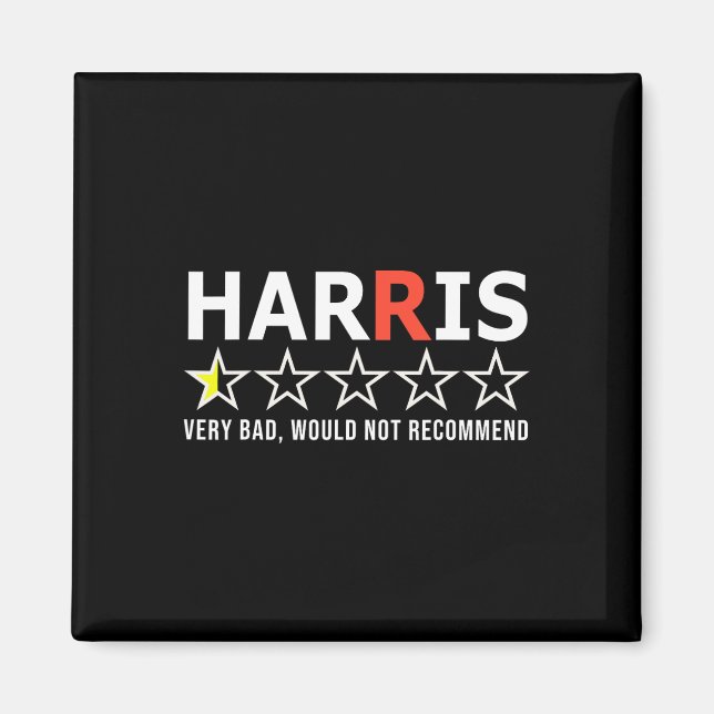 Íman Engraçado Kamala Harris Não Recomendaria V (Frente)