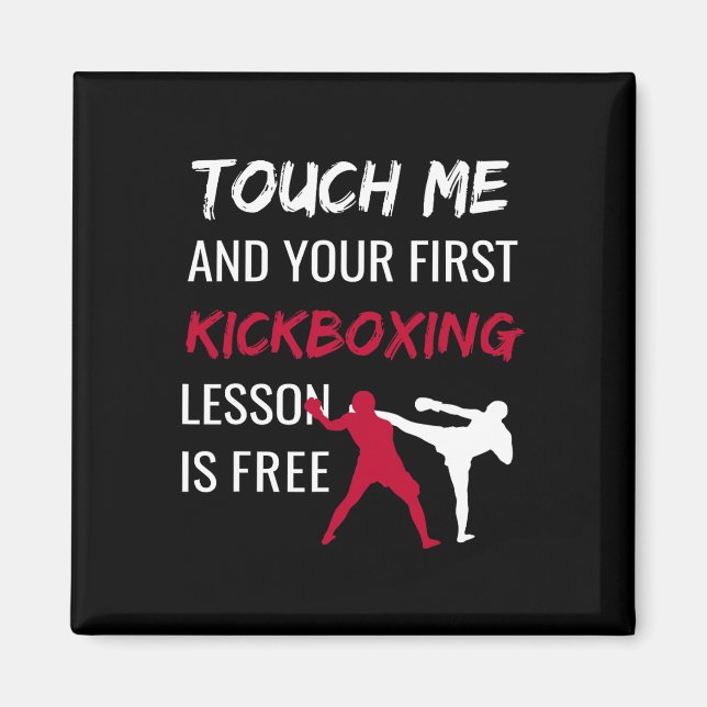 Íman Engraçado Kick Boxing Sensei T Shirt Gift (Frente)
