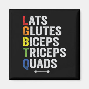 Íman Engraçado Lgbtq Lats Glutes Biceps Triceps Quadigh