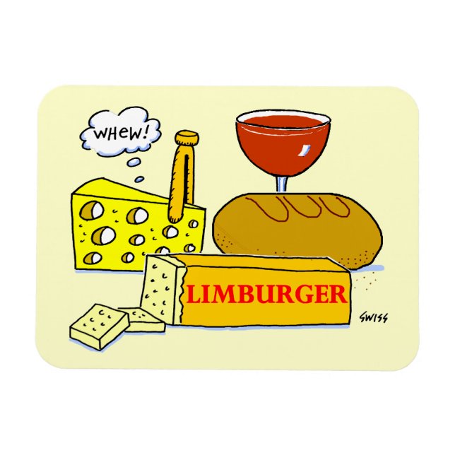 Íman Engraçado Limburger Queijo Grande Magnet (Horizontal)