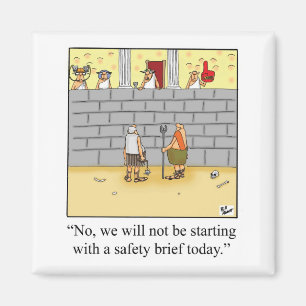 Íman Engraçado Local de Trabalho Segurança Reunião H