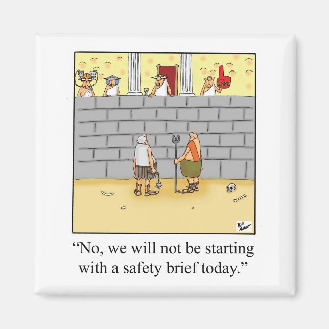 Íman Engraçado Local de Trabalho Segurança Reunião Humo (Frente)