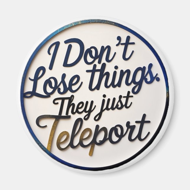 Íman Engraçado Magnet ADHD - Humor Neurodivergente, Qui (Frente)