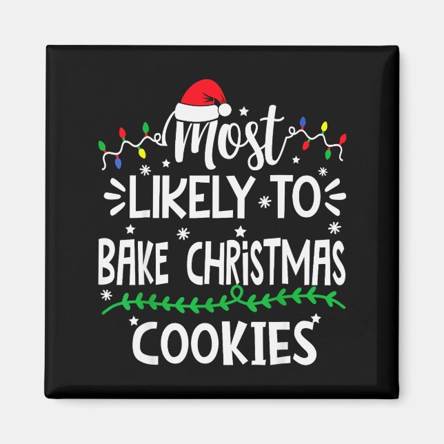 Íman Engraçado Mais Propenso a Fazer Biscoitos de Natal (Frente)