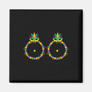 Íman Engraçado Mama com Miçangas Nola Mardi Gras Fat Te