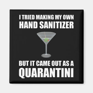 Íman Engraçado Mão Sanitizer Quarantini