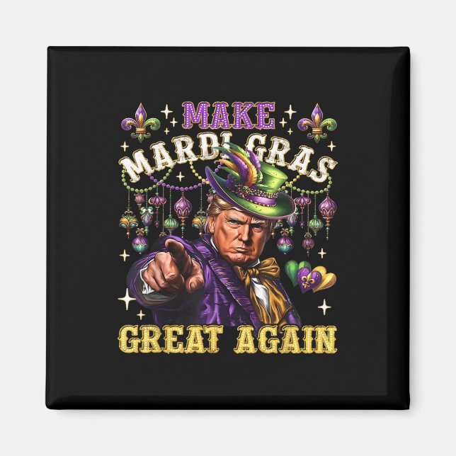 Íman Engraçado Mardi Gras Donald Trump Mardi Gras Ameri (Frente)