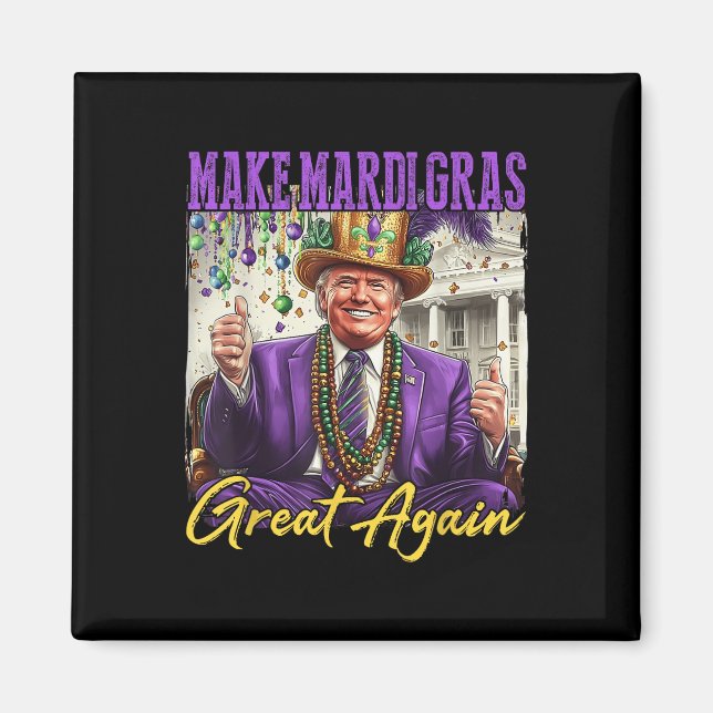 Íman Engraçado Mardi Gras Donald Trump Mardi Gras Ameri (Frente)
