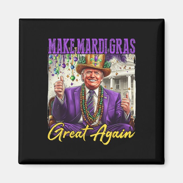 Íman Engraçado Mardi Gras Donald Trump Mardi Gras Ameri (Frente)