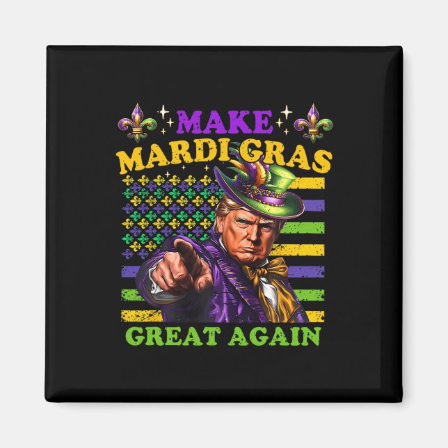 Íman Engraçado Mardi Gras Donald Trump Mardi Gras Ameri (Frente)