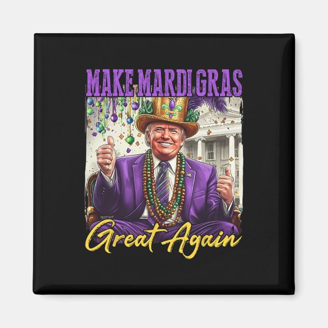 Íman Engraçado Mardi Gras Donald Trump Mardi Gras Ameri (Frente)