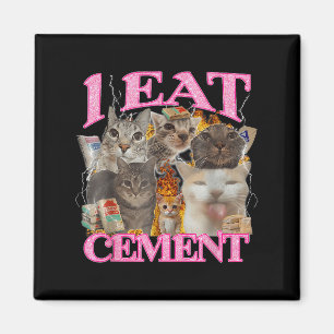 Íman Engraçado Memória De Gato Eu Comi Cimento, Cimento