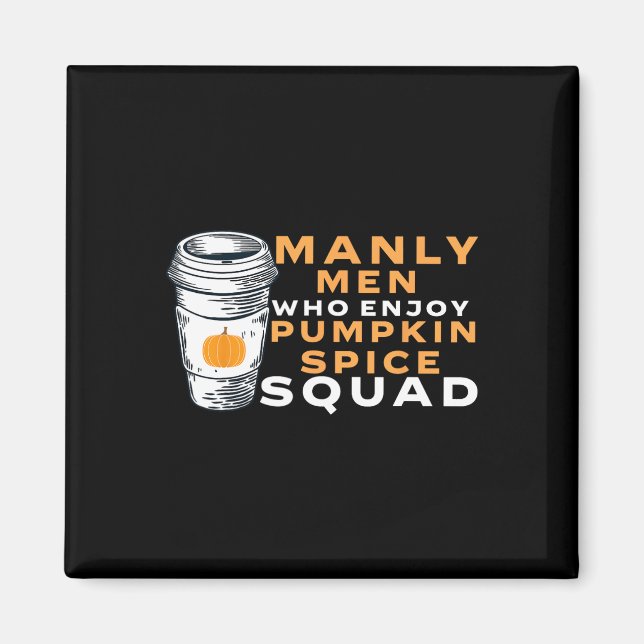 Íman Engraçado Mens Pumpkin Spice Namorado Husband Gag  (Frente)