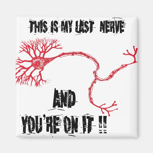 Íman Engraçado Meu Último Nervo (Frente)