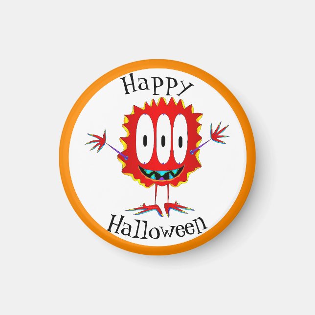 Íman Engraçado, Monstro, Halloween (Frente)
