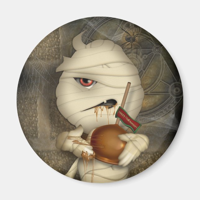 Íman Engraçado Mummy Halloween (Frente)