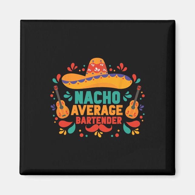 Íman Engraçado Nacho Médio Cinco De Mayo Mexicano (Frente)