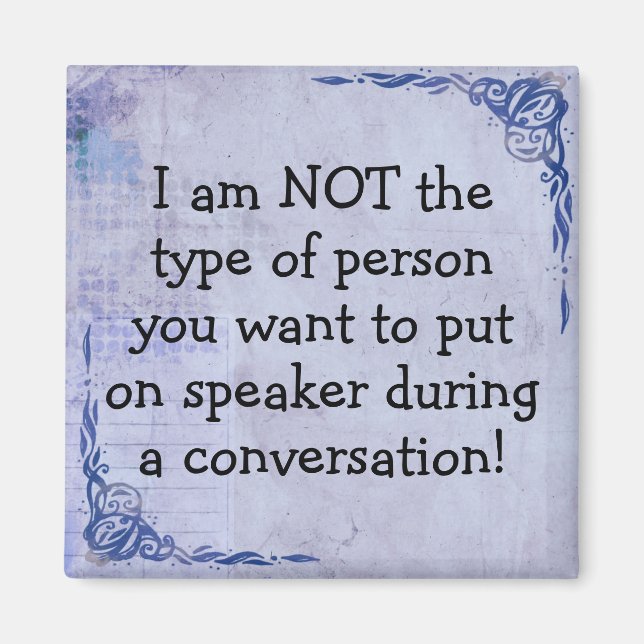 Íman Engraçado Não Há Magneto De Telefone De Voz (Frente)