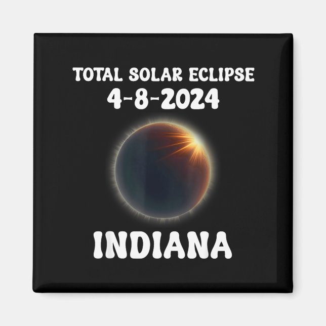 Íman Engraçado no Eclipse Solar Total Duas Vezes na Vid (Frente)