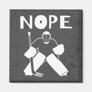 Íman Engraçado Nope Hockey Goalie