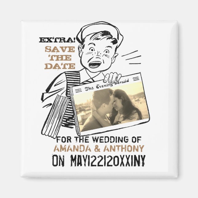 Íman Engraçado orçamento para salvar a data personaliza (Frente)