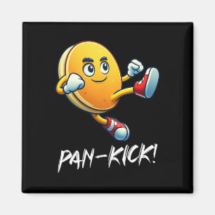 Íman Engraçado Pancake Pan Karate Garotos Garotas Comid